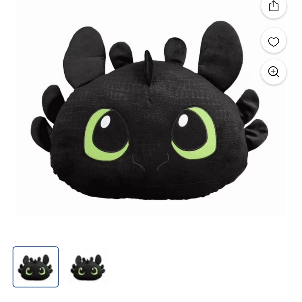Dreamworks Black Dragon Plush